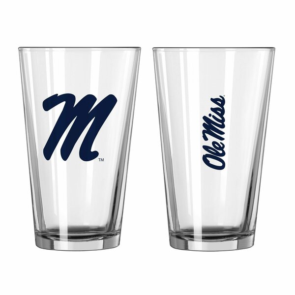 Logo Brands Ole Miss 16oz Gameday Pint Glass 176-G16P-1